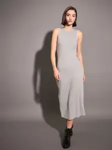 SASSAFRAS Sleeveless A-Line Midi Dress