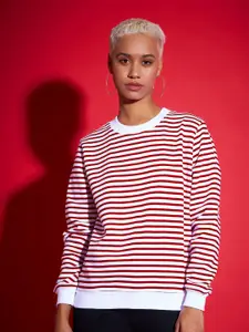 SASSAFRAS Red Striped Pullover