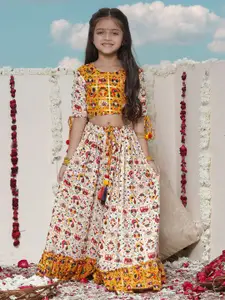 VASTRAMAY Girls Printed Ready To Wear Lehenga Choli