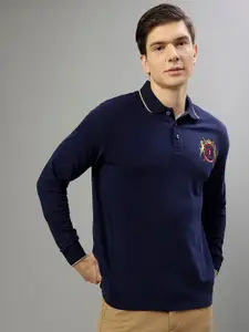 Iconic Polo Collar Long Sleeves Pure Cotton T-shirt