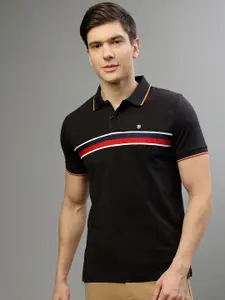 Iconic Striped Polo Collar Short Sleeves T-shirt