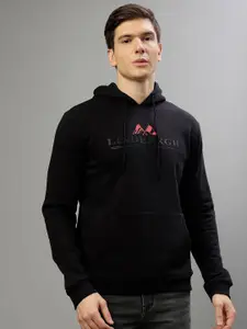 LINDBERGH Typography Printed Hooded Pullover Sweatshirt