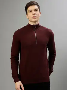 LINDBERGH Turtle Neck Half Zipper Pullover Sweater