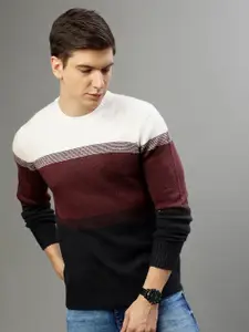 LINDBERGH Colourblocked Round Neck Pullover Sweater