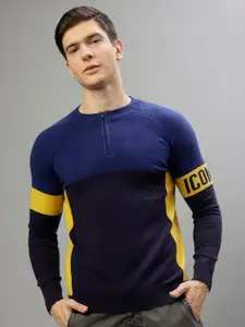 Iconic Colourblocked Round Neck Pullover