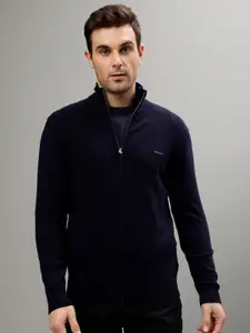 GANT Mock Collar Front-Open Sweater