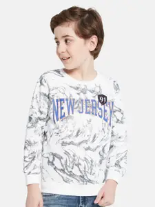 Octave Boys Typography Printed Long Sleeves Fleece Pullover Sweatshirt