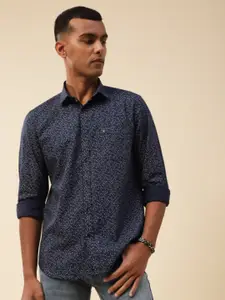 Turtle Micro Ditsy Printed Relaxed Slim Fit Cotton Casual Shirt