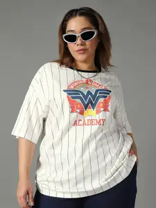 Bewakoof Plus Wonder Women Printed Cotton Oversized T-Shirt