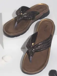 Inc 5 Striped Open Toe Flats