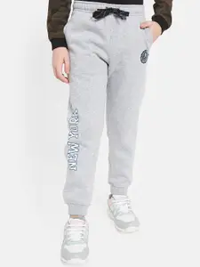 Octave Boys Typography Printed Fleece Joggers
