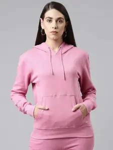 TWIN BIRDS Hooded Pure Cotton Pullover Sweatshirt