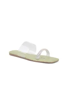 Inc 5 Embellished Open Toe Flats