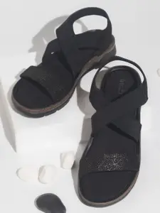 Inc 5 Embellished Open Toe Flats