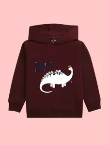 NUSYL Girls Graphic Printed Hooded Long Sleeves Fleece Pullover