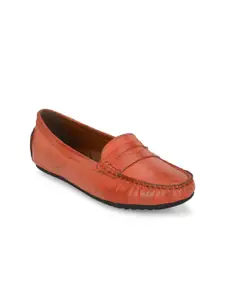 CARLO ROMANO Women Leather Lightweight Penny Loafers