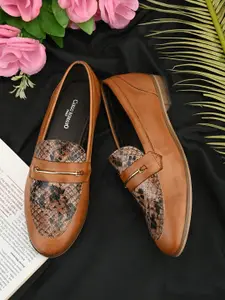 CARLO ROMANO Women Printed Leather Lightweight Loafers