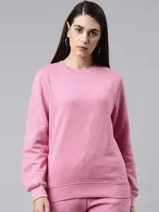 TWIN BIRDS Round Neck Cotton Sweatshirt