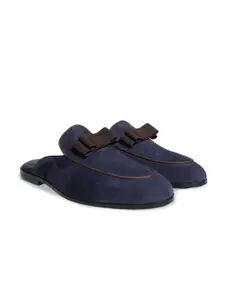GRIFFIN Men Hawaiian Bow Detail Suede Mules