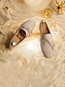 GRIFFIN Men Scarlet Coast Suede Lace-Up Driving Shoes