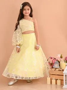 LilPicks Girls Embellished Sequinned Ready to Wear Lehenga Set