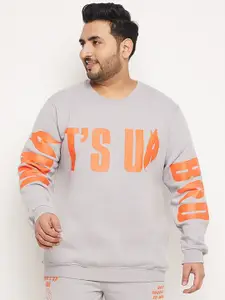 Club York Plus Size Printed Fleece Sweatshirt