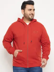 Club York Plus Size Hooded Front-Open Fleece Sweatshirt