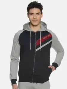 Force NXT Printed Hooded Cotton Front-Open Sweatshirt