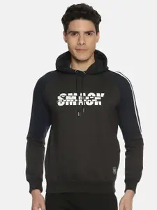 Force NXT Typography Printed Hooded Cotton Sweatshirt