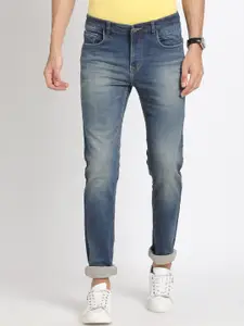 Turtle Men Narrow Tapered Fit Low Distress Heavy Fade Stretchable Jeans