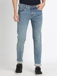 Turtle Men Narrow Tapered Fit Clean Look Heavy Fade Stretchable Jeans