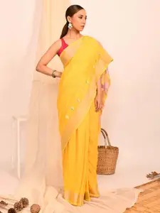 Indethnic Ethnic Motifs Woven Design Jamdani Saree