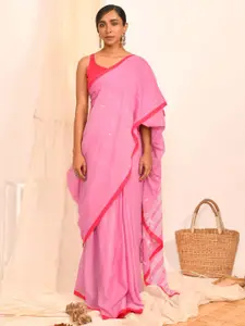 Indethnic Ethnic Motifs Woven Designed Jamdani Saree