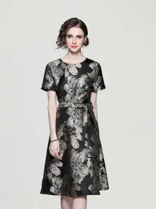 JC Collection Floral Printed A-Line Dress