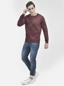 Crimsoune Club Geometric Printed Long Sleeves Pullover Sweatshirt