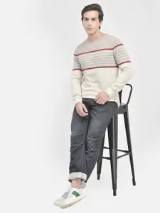 Crimsoune Club Striped Long Sleeves Pullover Sweatshirt