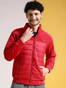 The Indian Garage Co Men Regular Fit Zip-Front Puffer Jacket