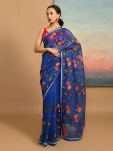 Indethnic Floral Embroidered Kota Saree