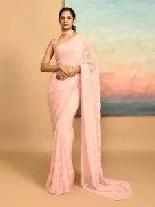 Indethnic Ethnic Motif Embroidered Saree