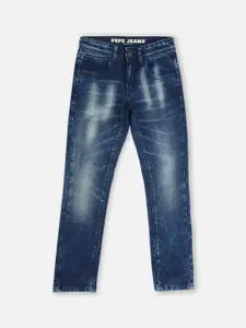 Pepe Jeans Boys Slim Fit Heavy Fade Clean Look Stretchable Jeans