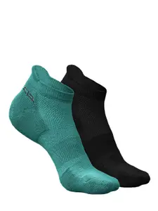 Heelium Men Pack Of 2 Self-Design Breathable Padded Base Ankle-Length Sports Socks