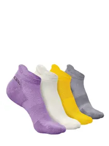 Heelium Men Pack Of 4 Odour-Free Ankle-Length Socks
