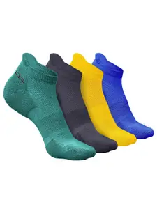 Heelium Men Pack of 4 Ankle-Length Anti-bacterial Socks