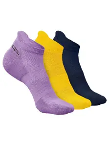 Heelium Men Pack Of 3 Anti-Bacterial Ankle-Length Socks