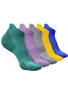 Heelium Men Pack Of 5 Bamboo Anti-Bacterial Odour-Free Ankle Length Socks