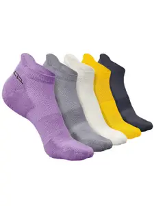 Heelium Men Pack Of 5 Anti Bacterial Ankle Length Socks