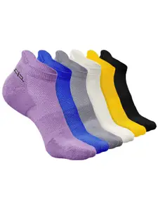 Heelium Men Pack Of 6 Anti-bacterial Ankle Length Socks
