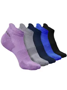 Heelium Men Pack Of 5 Anti-Bacterial Ankle-Length Socks