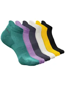 Heelium Men Pack Of 6 Patterned Anti-Bacterial Ankle Length Socks