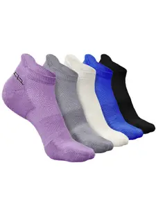 Heelium Men Pack Of 5 Anti-Bacterial Odour-Free Ankle-Length Socks